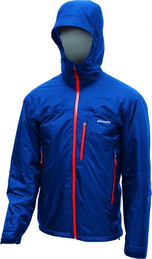 Pánská nepromokavá bunda PINGUIN Alaska modrá Barva: Petrol / Red, Velikost: XL