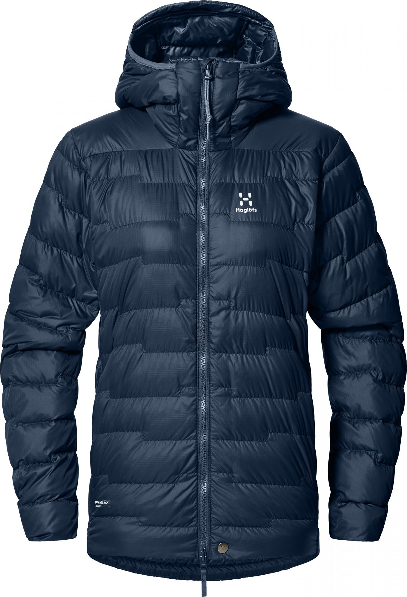 Dámská péřová bunda Haglöfs ROC Flash Down hood - tmavě modrá Velikost: M