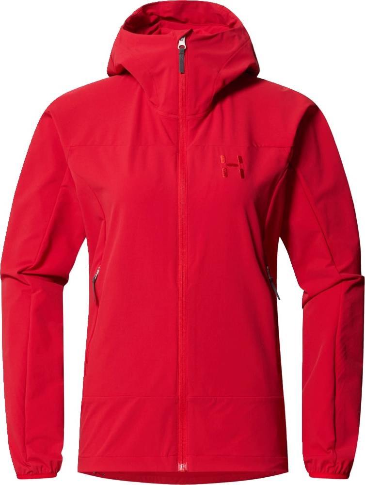 Dámská softshellová bunda Haglöfs Rosson softshell - červená Velikost: L