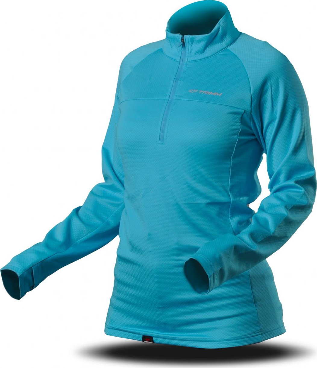 Dámská fleecová mikina TRIMM CUBE LADY azure Barva: azure, Velikost: S