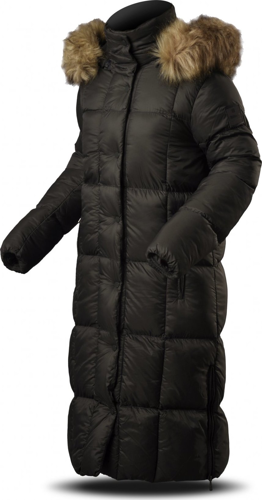 Dámský zimní kabát TRIMM SILKY deep khaki Barva: deep khaki, Velikost: M