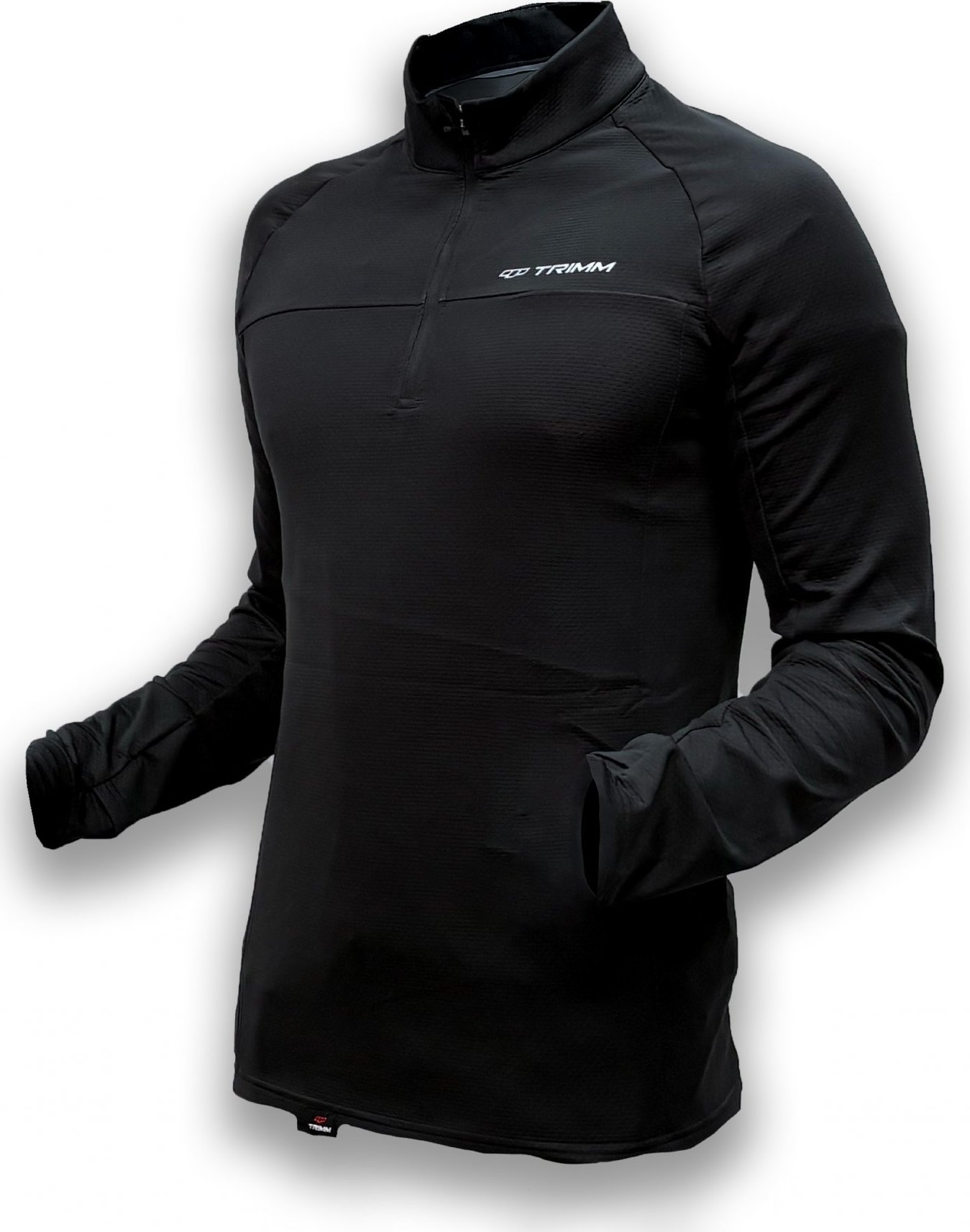 Pánská fleecová mikina TRIMM CUBE grafit black Barva: grafit black, Velikost: XXL