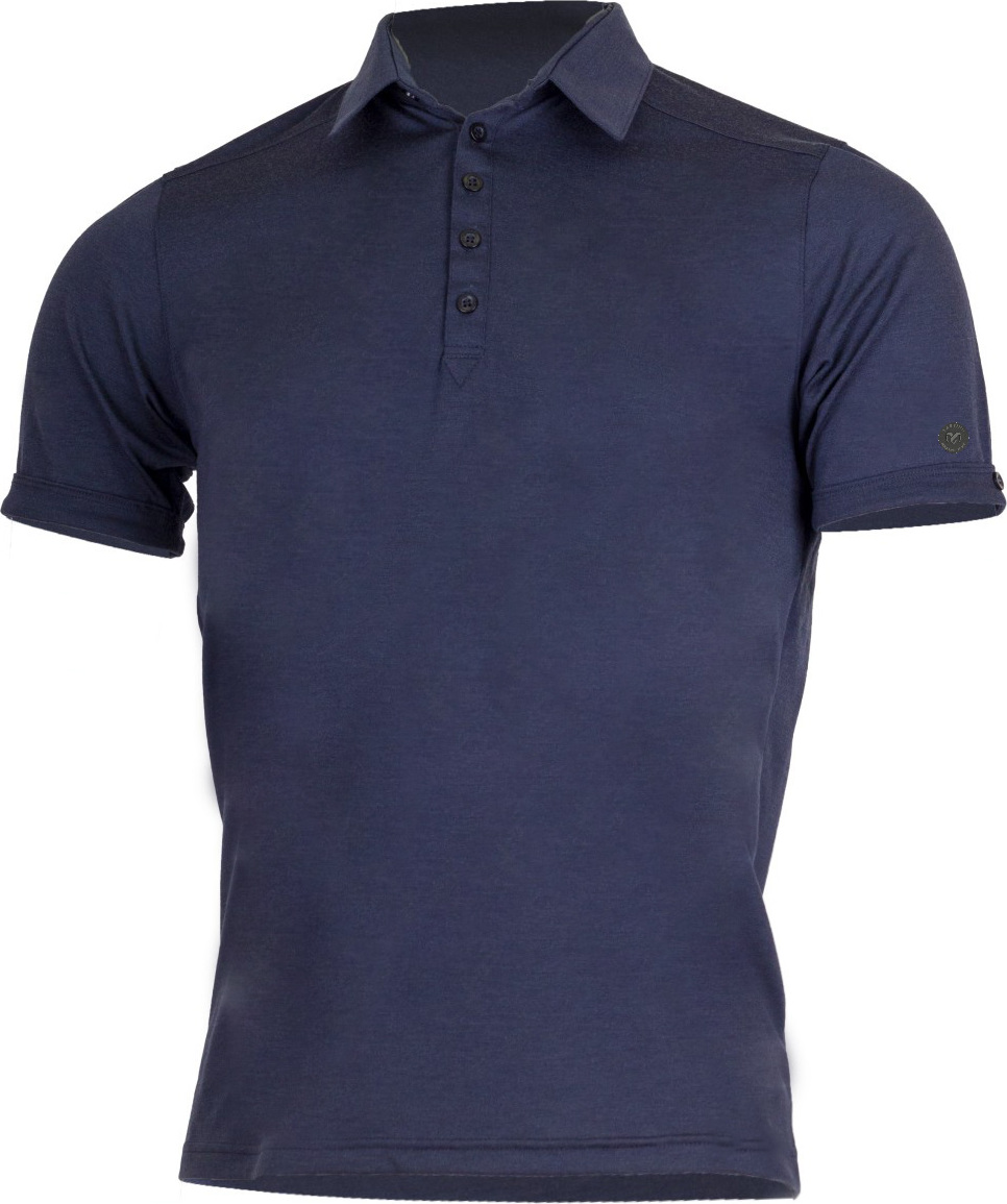 Pánská merino polo košile LASTING Lamel modrá Velikost: M
