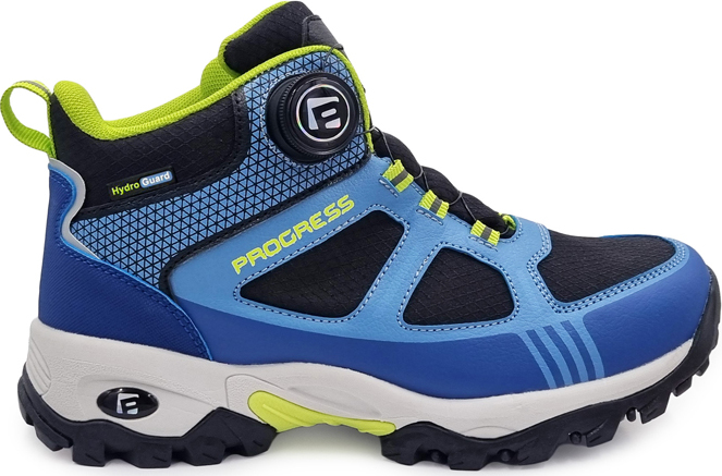 Kotníkové boty PROGRESS Trek Mid WP s membránou - černá/sv.modrá/tm.modrá Velikost: 38