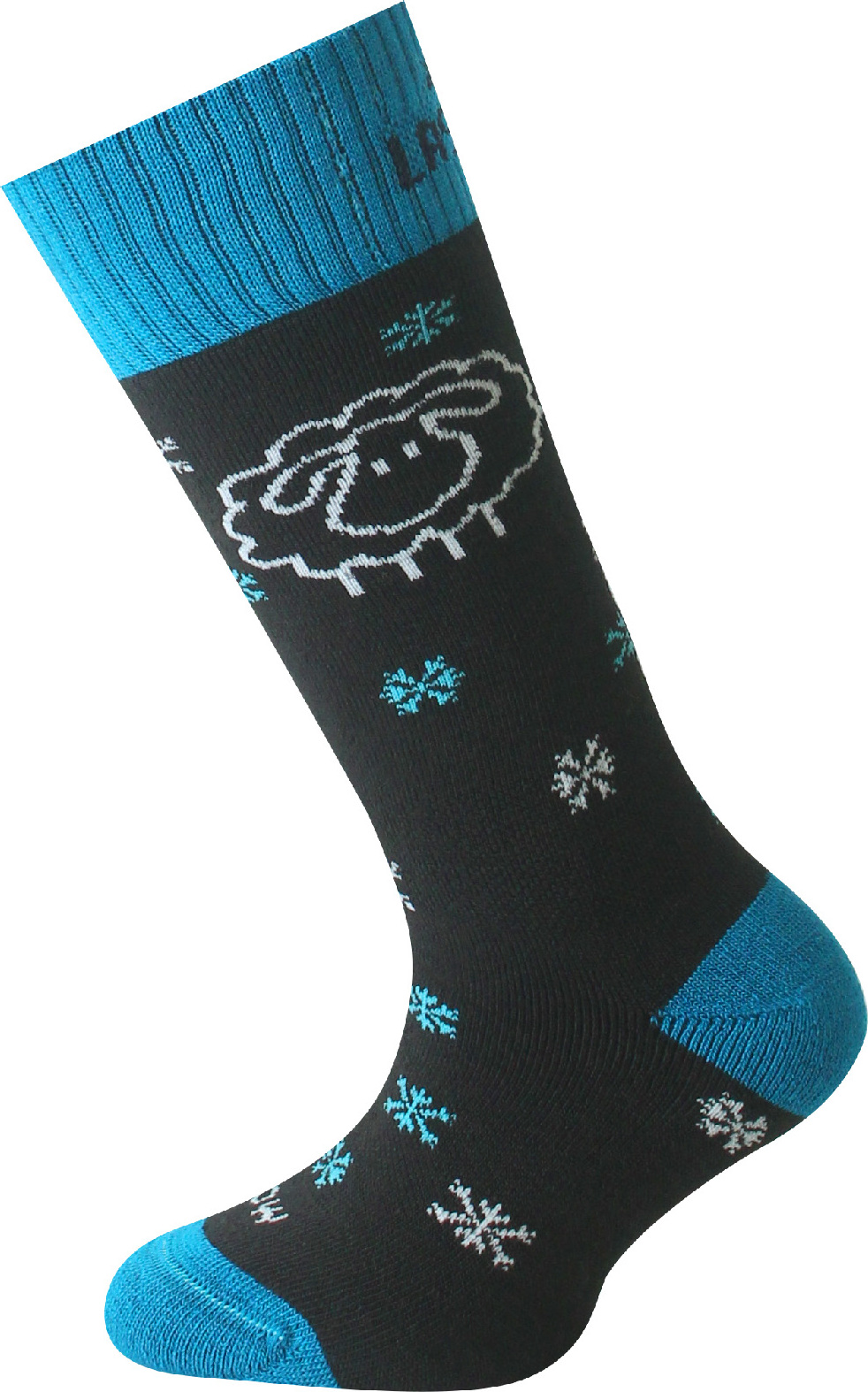 Dětské merino lyžařské ponožky LASTING SJW černé Velikost: XXS