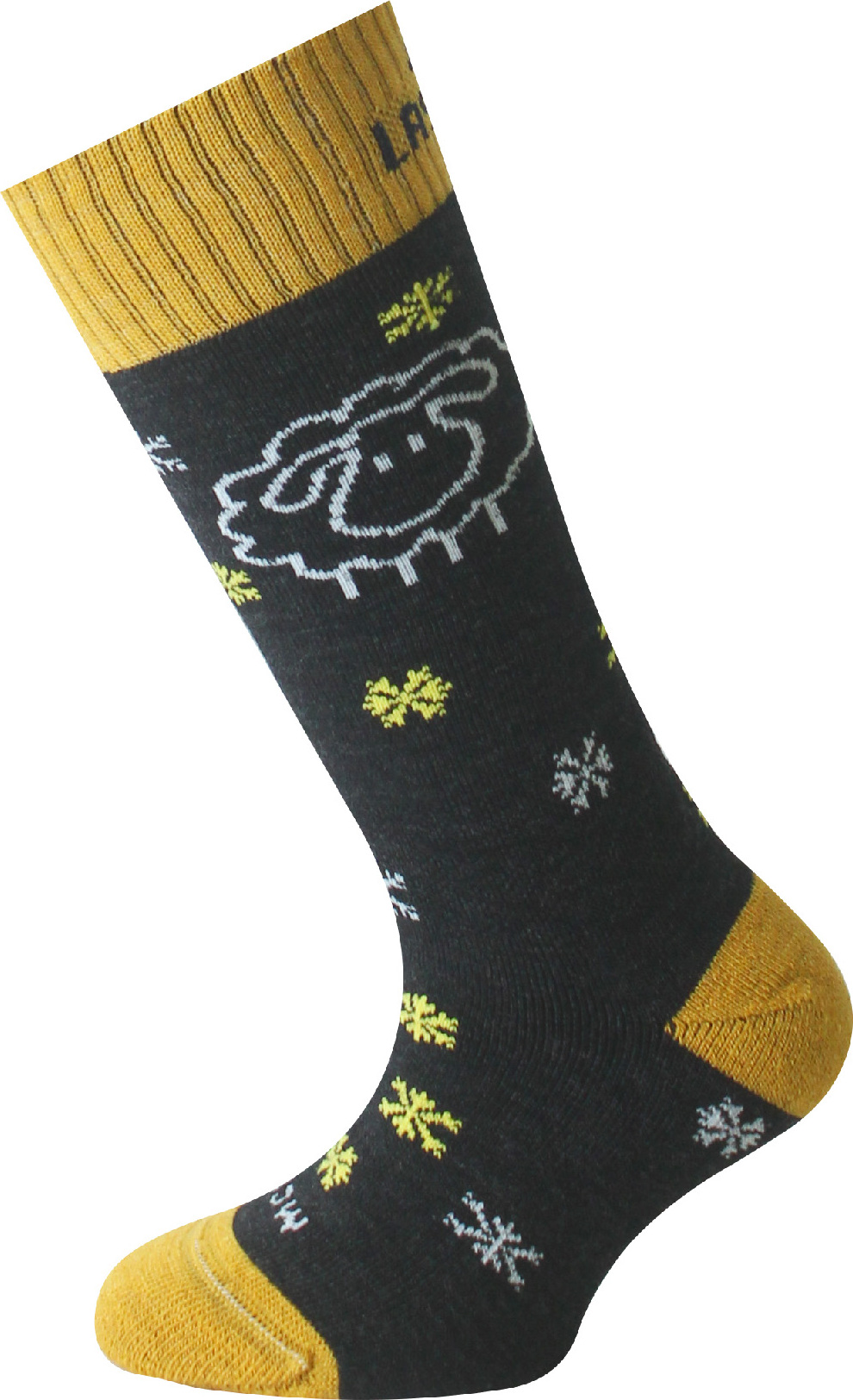 Dětské merino lyžařské ponožky LASTING SJW černé Velikost: S