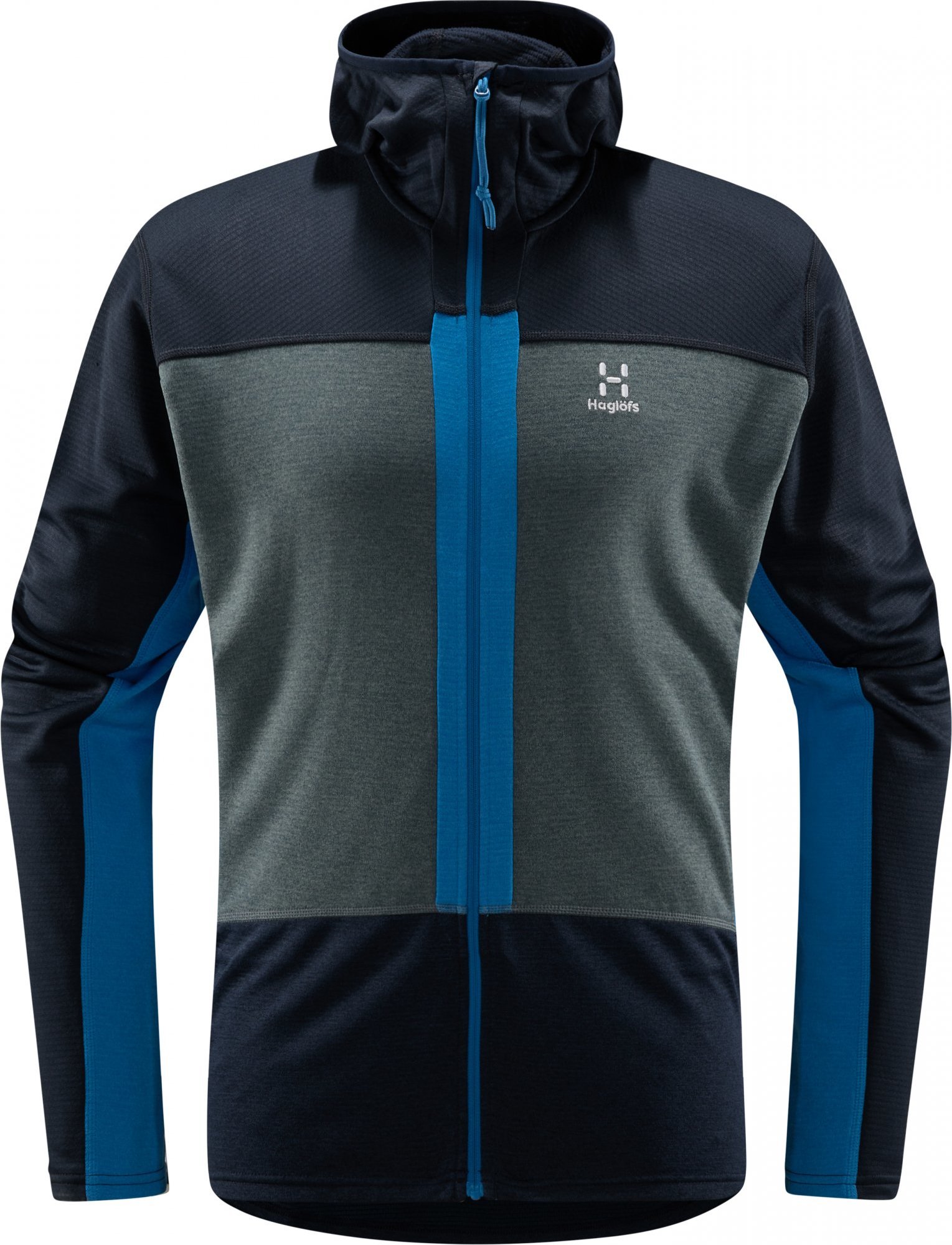 Pánská technická mikina Haglöfs ROC Flash Mid Hood - modrá Velikost: M