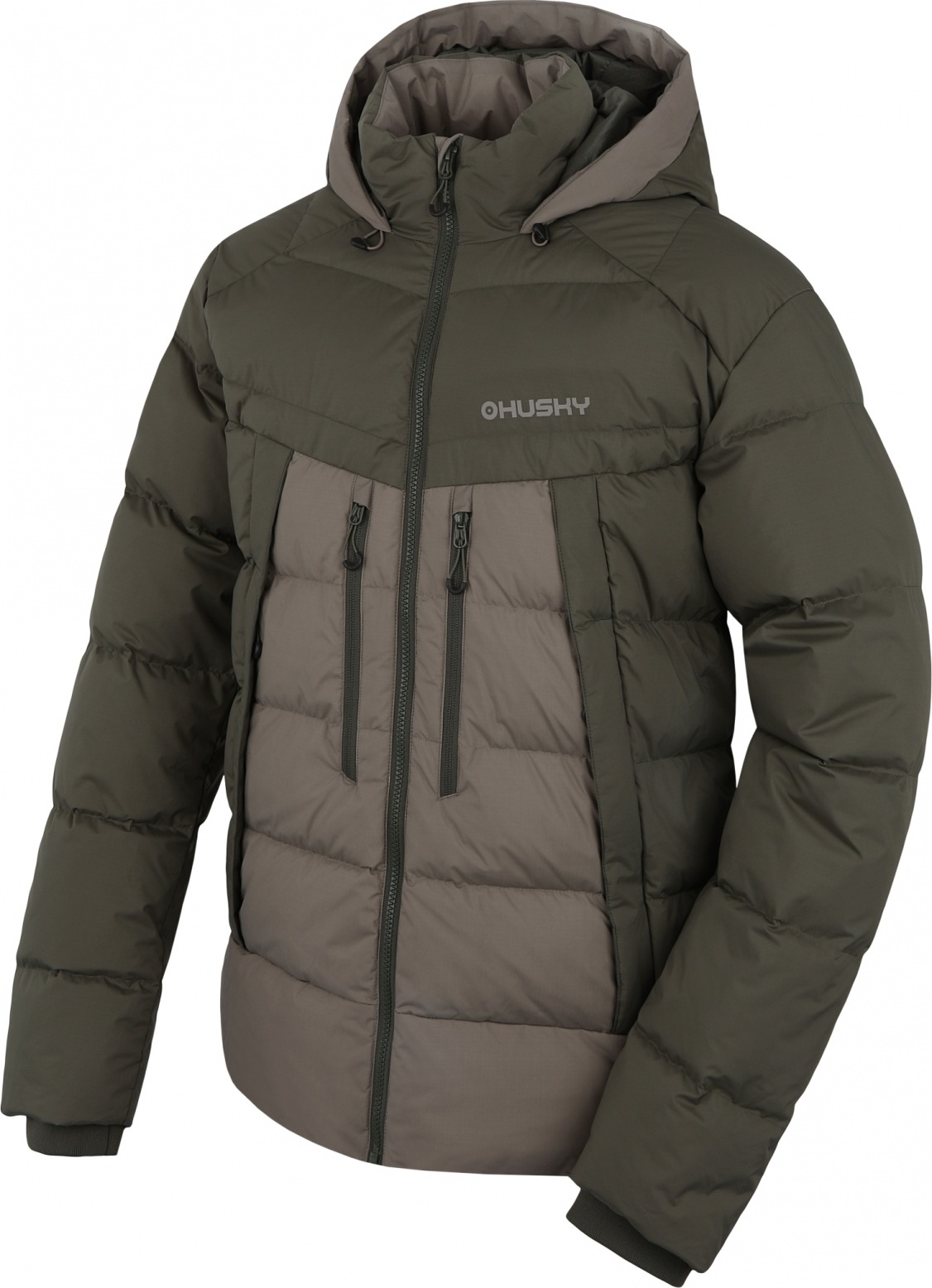 Pánská péřová bunda HUSKY Durra M zelená Velikost: S