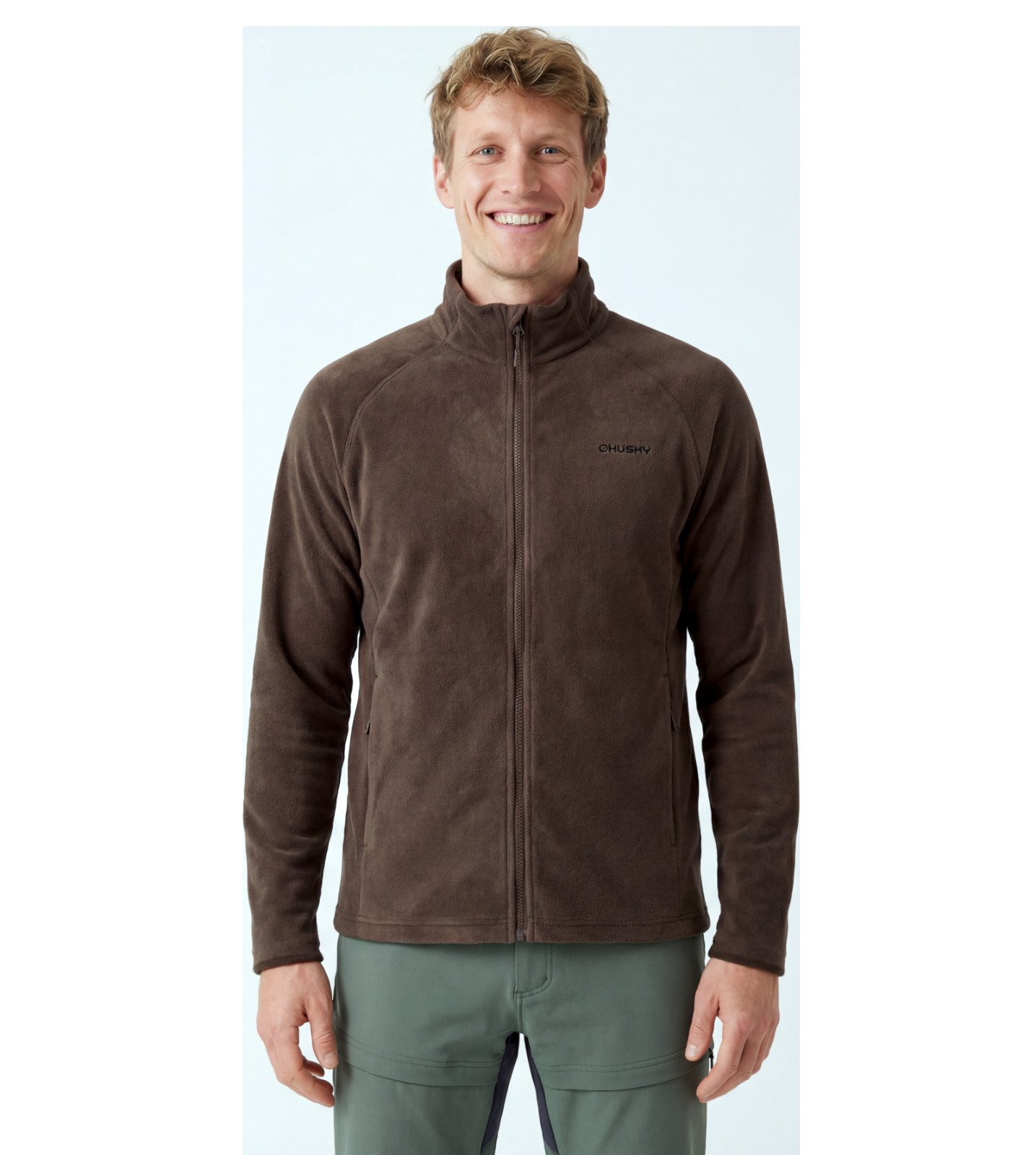 Pánská fleecová mikina HUSKY Aflee M hnědá Velikost: M