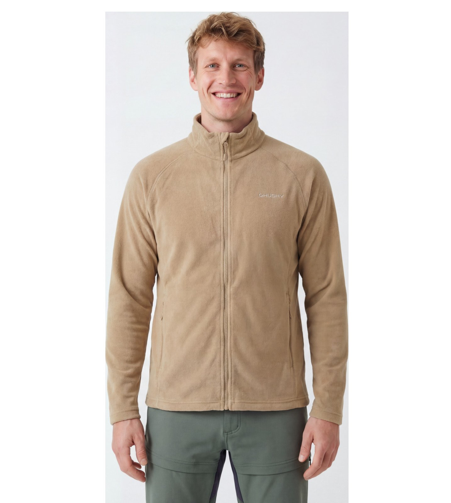 Pánská fleecová mikina HUSKY Aflee M béžová Velikost: M