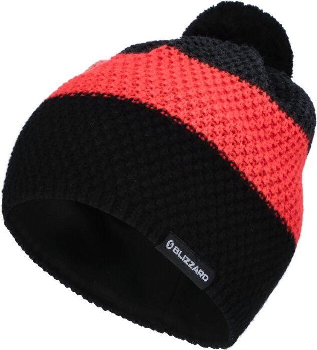 Zimní čepice BLIZZARD Silvretta, black/cherry red/grey Velikost: UNI