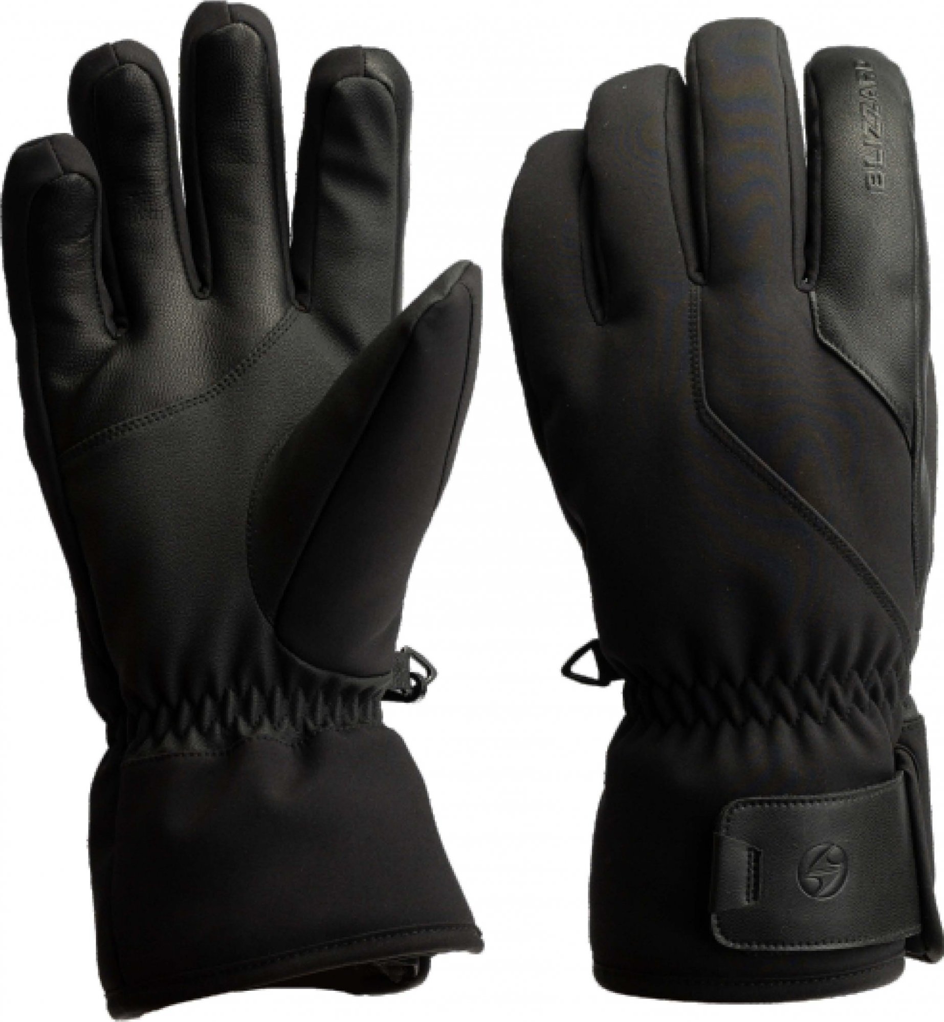 Lyžařské rukavice BLIZZARD Force ski gloves, black Velikost: 8