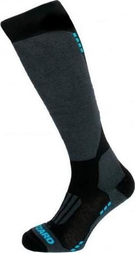 Lyžařské podkolenky BLIZZARD Wool Performance ski socks, black/blue Velikost: 39/42