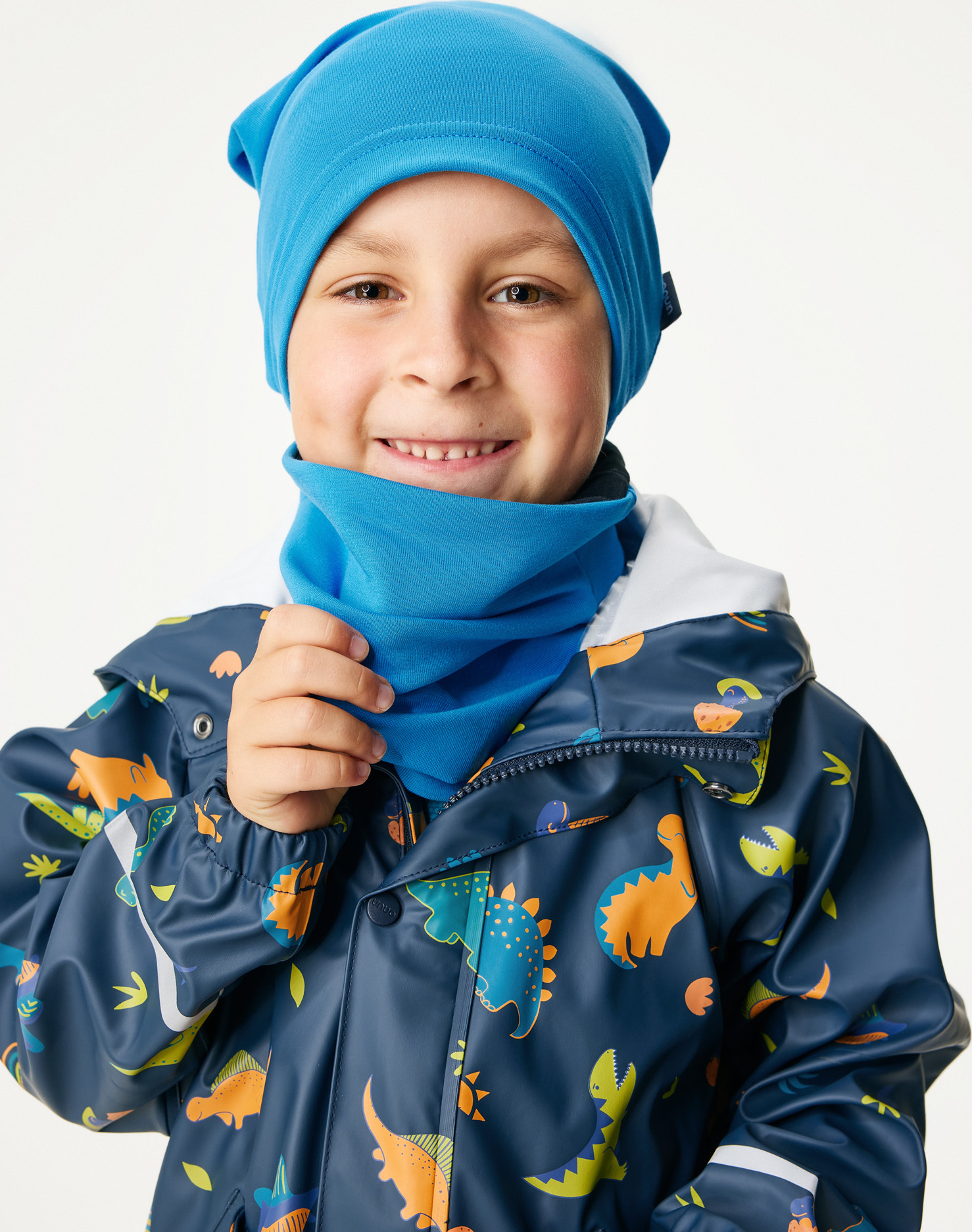 Dětský nákrčník UNUO z teplákoviny Basic, Modrá Velikost: DĚTSKÁ