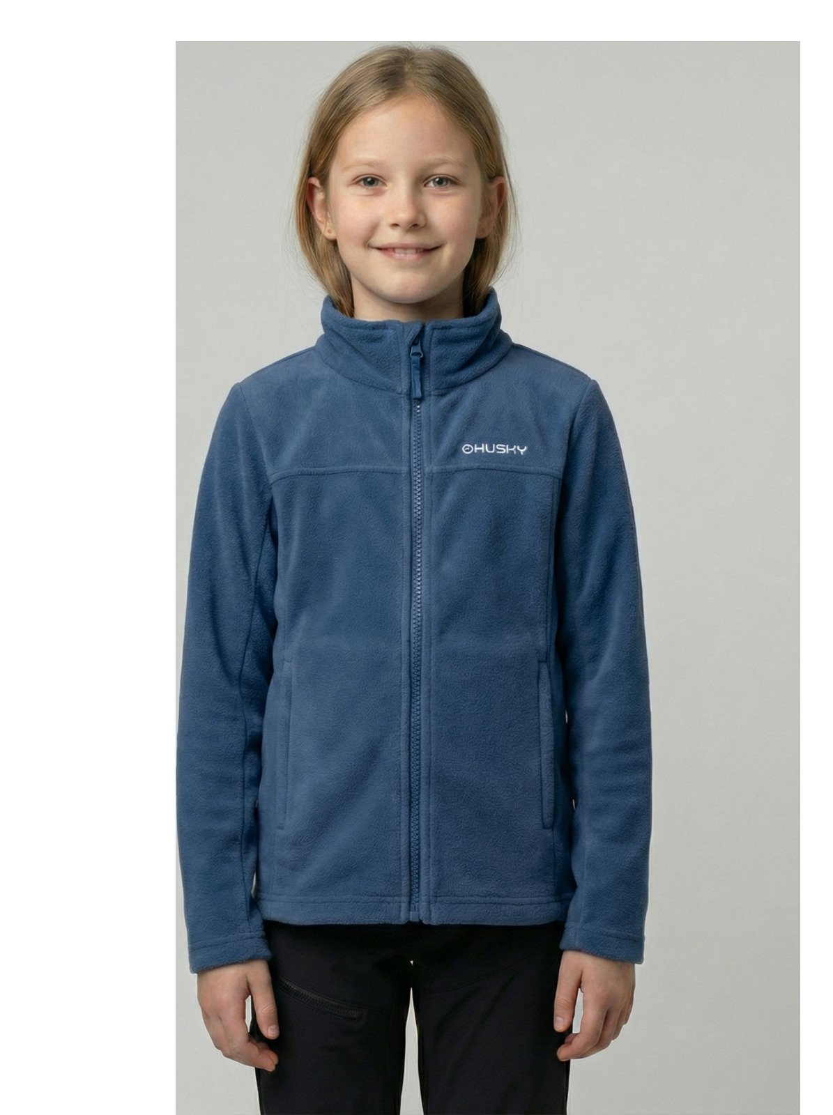 Dětská fleecová mikina HUSKY Aflee K modrá Velikost: 134