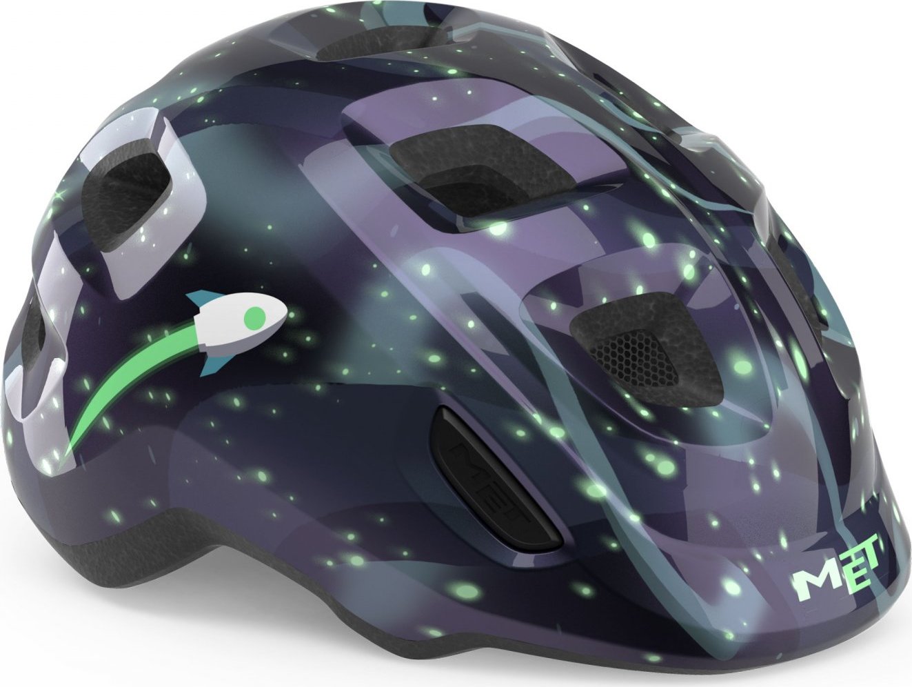 MET přilba HOORAY dětská space glow in the dark -52/55