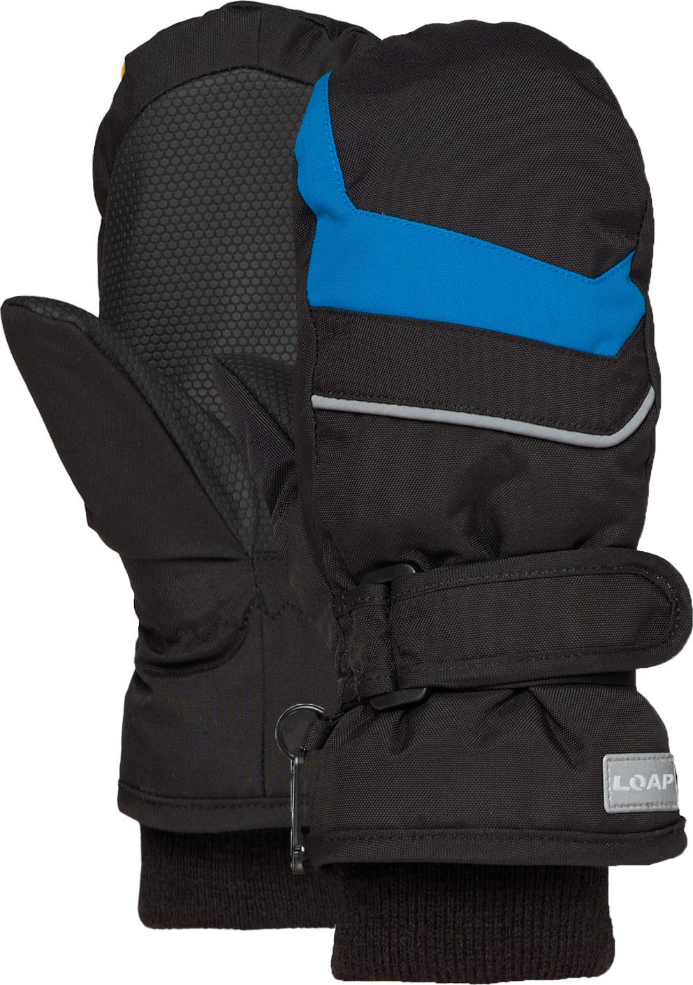 Dětské rukavice LOAP Run Černá/Modrá Velikost: 12