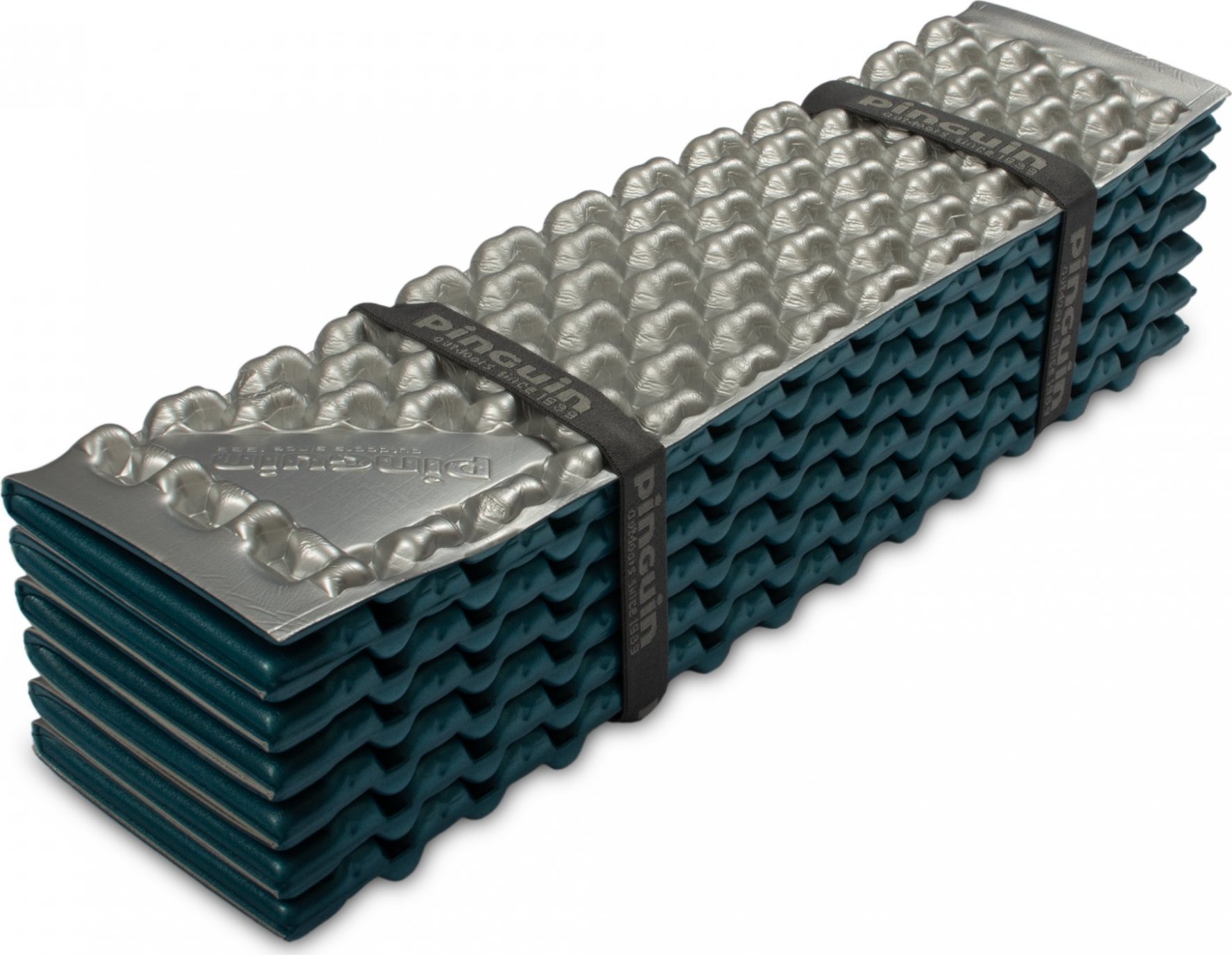 Pěnová skládací karimatka PINGUIN Fold XL Alu - Silver modrá