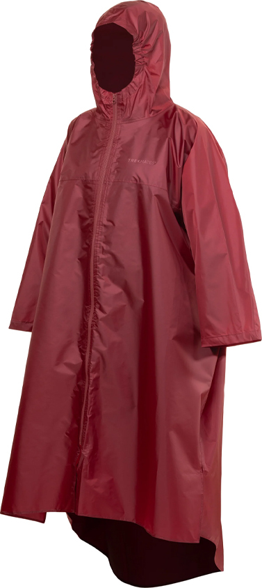 Pláštěnka TREKMATES Deluxe Poncho zip červená