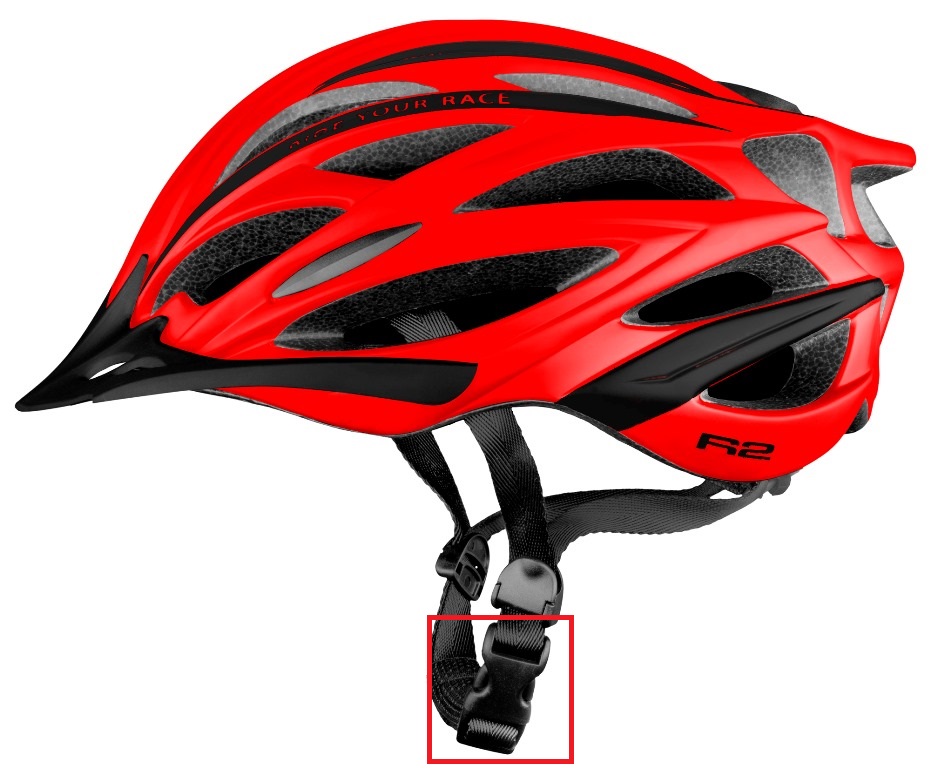 Levně Náhradní upínací přezka R2 cyklistické helmy