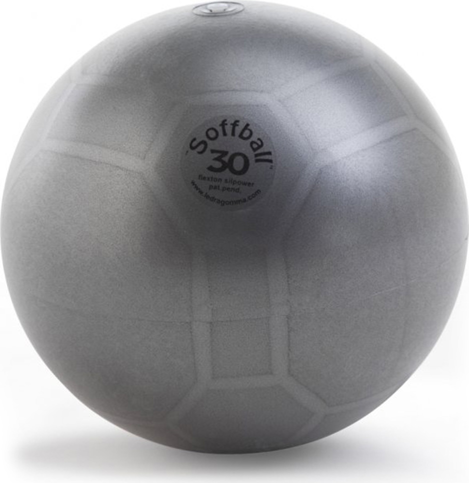 Gymnastický míč LEDRAGOMMA TONKEY SOFFBALL Maxafe 30 cm, šedo-stříbrná, krabička