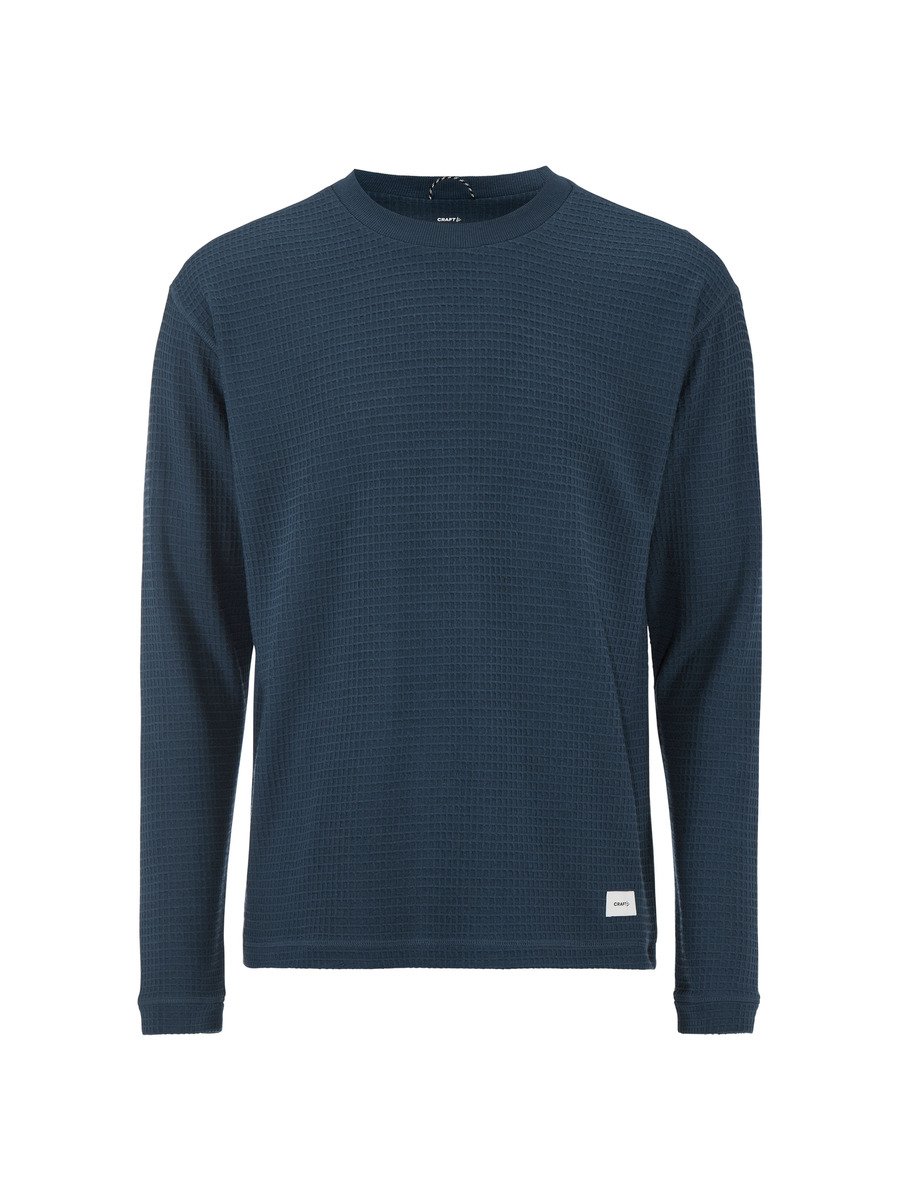 Pánské funkční triko CRAFT Wool Waffle RN - modrá Velikost: XL