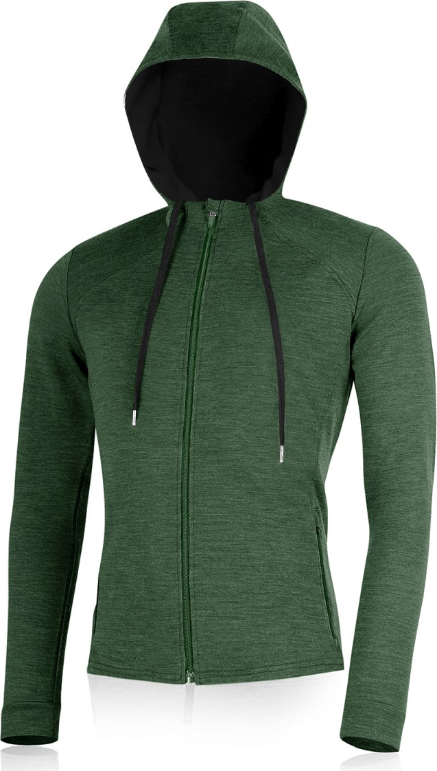 Pánská merino mikina LASTING Karmin zelená Velikost: M