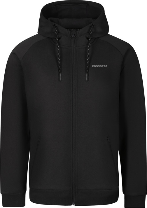 Pánská tepláková mikina PROGRESS Fit Zip Hoody Man černá Velikost: M