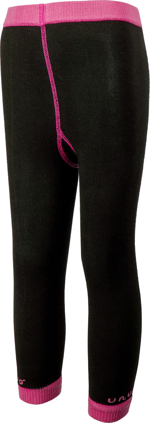 Trepon Dětské bambusové legíny UNUO černé s fuchsiovou (Bamboo leggings) Velikost ponožky, punčocháče, legíny EU: 122/128