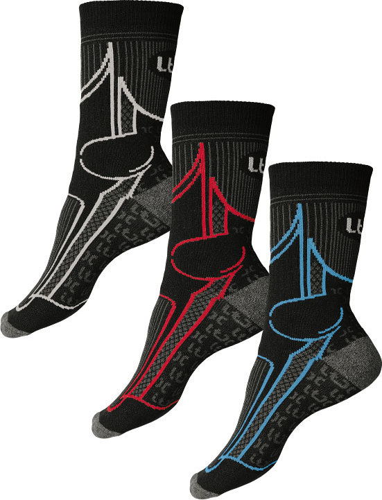 Trekové ponožky LITEX Velikost: 26-27, Barva: červená