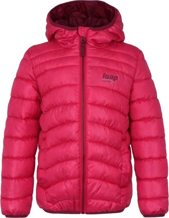 Dětská zimní bunda LOAP Infery růžová | červená Velikost: 122/128