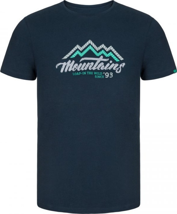 Pánské triko LOAP Alfredo modrá | zelená Velikost: S