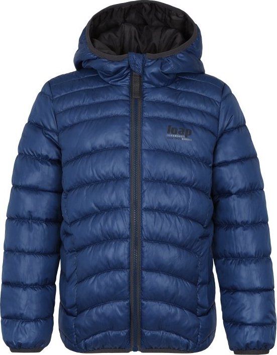 Dětská zimní bunda LOAP Infery modrá | šedá Velikost: 134/140