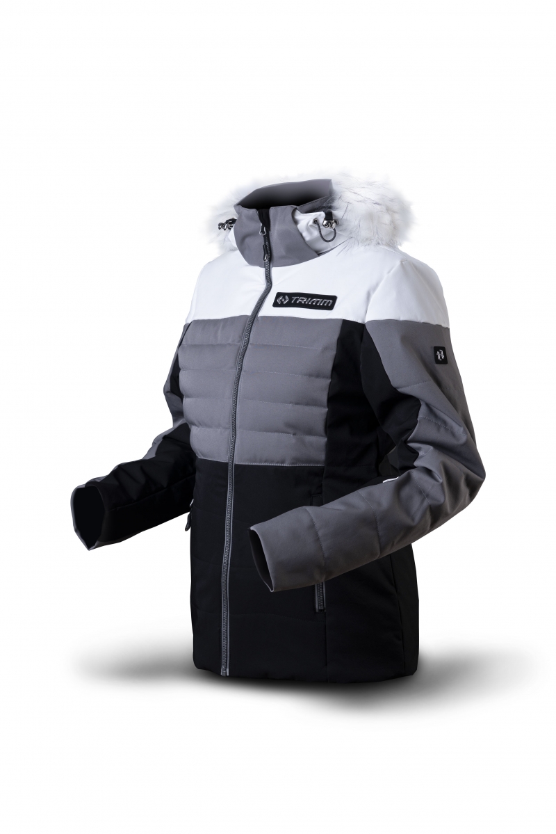 Dámská lyžařská bunda TRIMM Gira white/light grey/black Velikost: XL