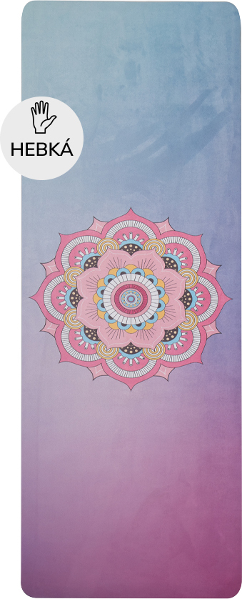 Yoga Mat YATE přírodní guma modrá/růžová
