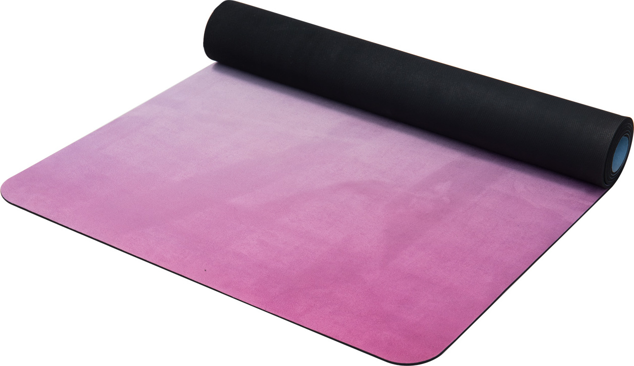 Yoga Mat YATE přírodní guma modrá/růžová