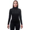 Dámská mikina SENSOR Merino upper černá zip (Velikost L, Barva černá)