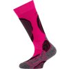 Dětské merino lyžařské ponožky LASTING Sjb růžové
