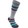 Merino ponožky SENSOR Slope šedá/černá/tyrkys (Barva černá, Velikost 9/11)