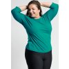 Dámské bavlněné triko CITYZEN Plus Size smaragdové s elastanem