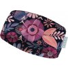 Dětská fleecová čelenka UNUO Elise fialová, Kouzelné květiny (Velikost M (49 - 52 cm))