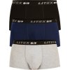 Pánské boxerky LITEX 1ks modré/šedé/černé (Velikost M, Barva světle šedé melé)