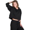 Dámská zkrácená mikina NORTHFINDER Patti černá (VELIKOST M)