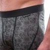 Pánské termo boxerky SENSOR Merino impress černá/skulls (Velikost S, Barva černá)