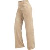 Dámské kalhoty LITEX s širokými nohavicemi béžové (Velikost S, Barva béžová)