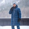 Pánský zimní kabát ALPINE PRO Puer modrý (Velikost L)