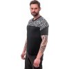 Pánský cyklistický dres SENSOR Helium černá/stars (Velikost L, Barva černá)