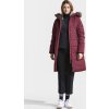 Dámský zateplený kabát DIDRIKSONS Valentina vínový (Velikost 34)