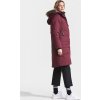 Dámský zateplený kabát DIDRIKSONS Valentina vínový (Velikost 34)