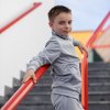 Juniorská tepláková mikina PROGRESS Symbol Jkt Junior šedý melír (Velikost 128/1)
